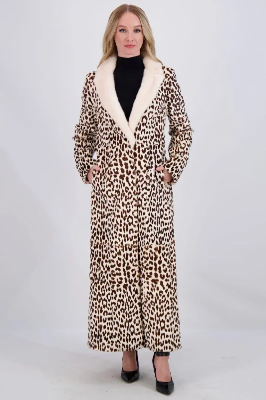 casual trench coats for women -SHEARED MINK COAT