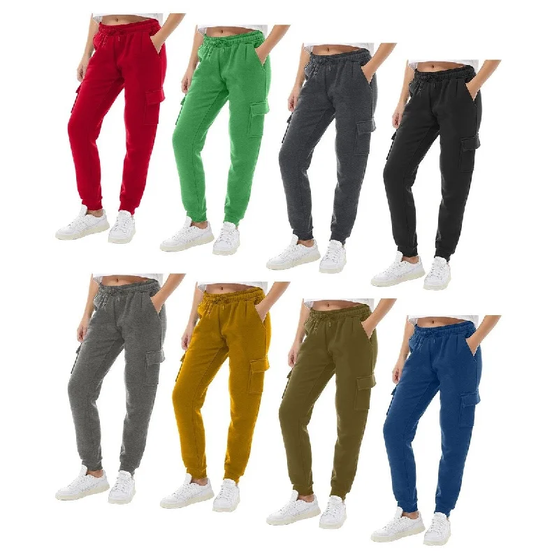 women's gothic skirts -Womens Cargo Joggers Fleece Lined UltraSoft Casual Winter Pants Sizes SXl