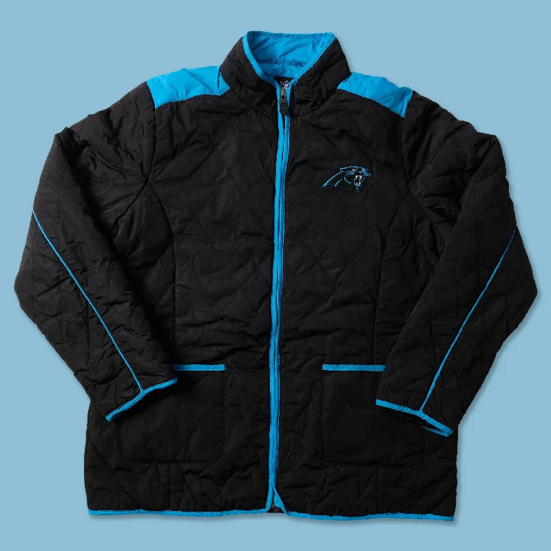 trendy teddy coats for women -Women's Carolina Panthers Puffer Jacket Large