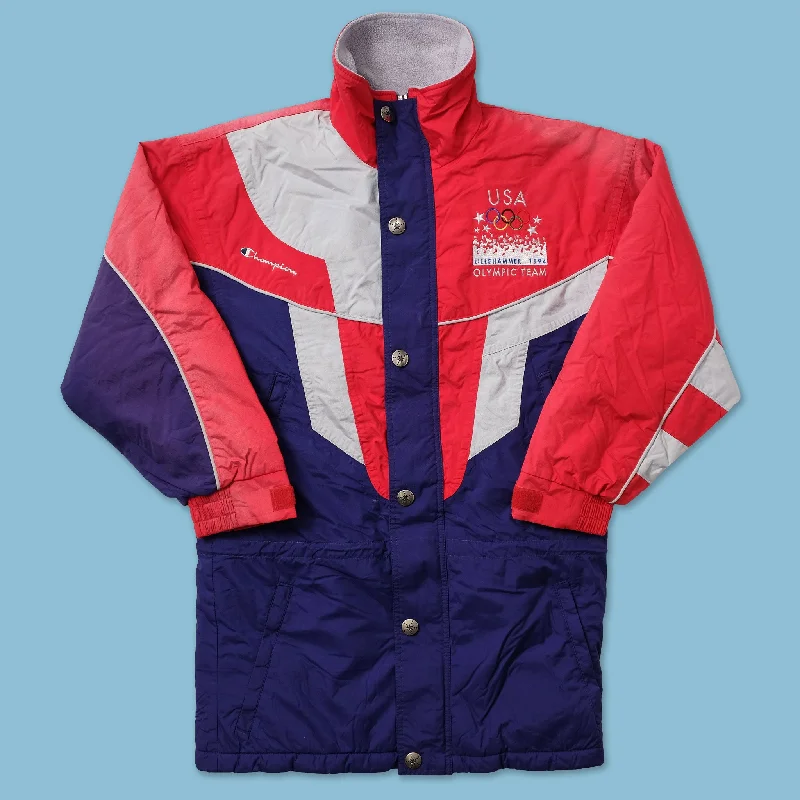 women's oversized coats -1994 Champion USA Olympic Team Padded Jacket XSmall