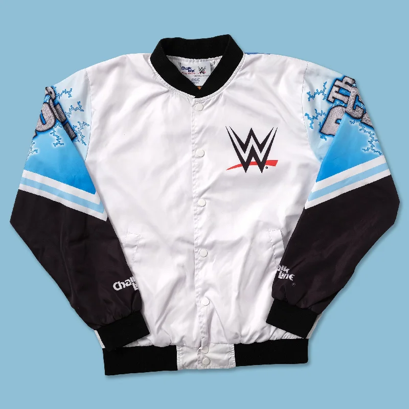 ladies' shearling jackets -2017 WWE The Rock Varsity Jacket Small