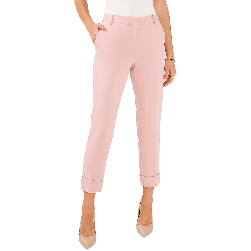 women's pleated skirts -Vince Camuto Womens Tailored Cuffed Ankle Pants