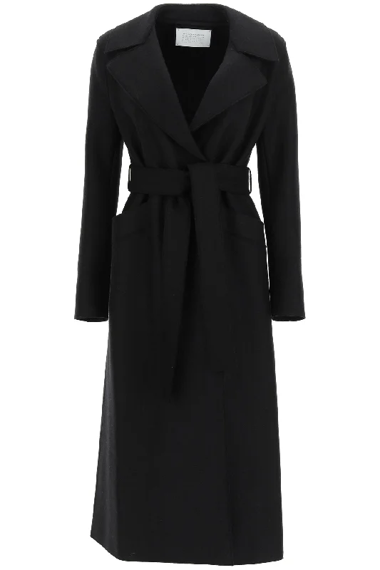 women's winter coats -Harris Wharf London Women's Long Coat In Pressed Wool