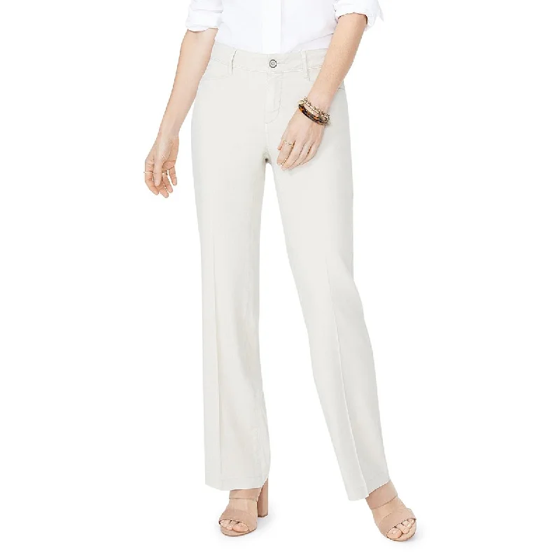 women's straight-leg jeans -NYDJ Womens Linen Trouser Trouser Pants