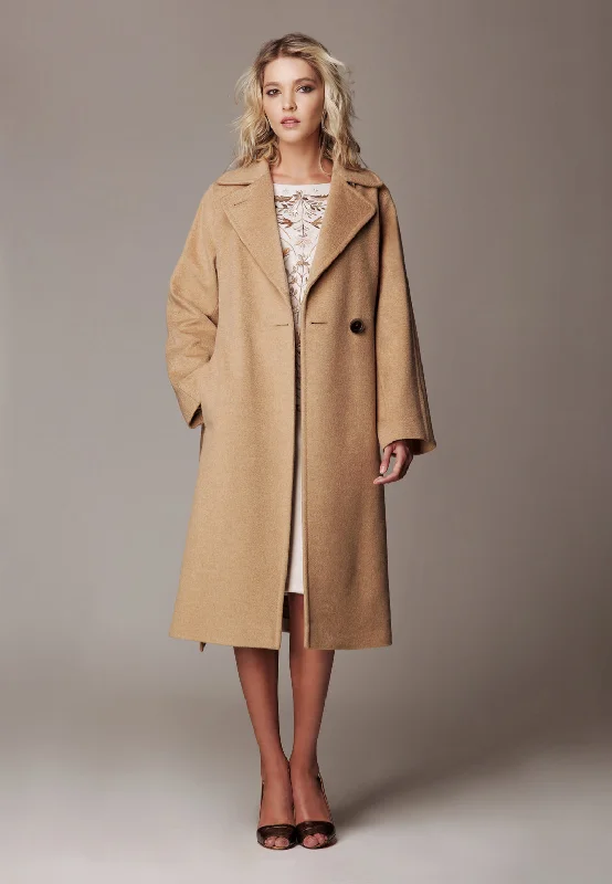 women's cashmere coats -Coat "MILANO" / Cashmere & Camel