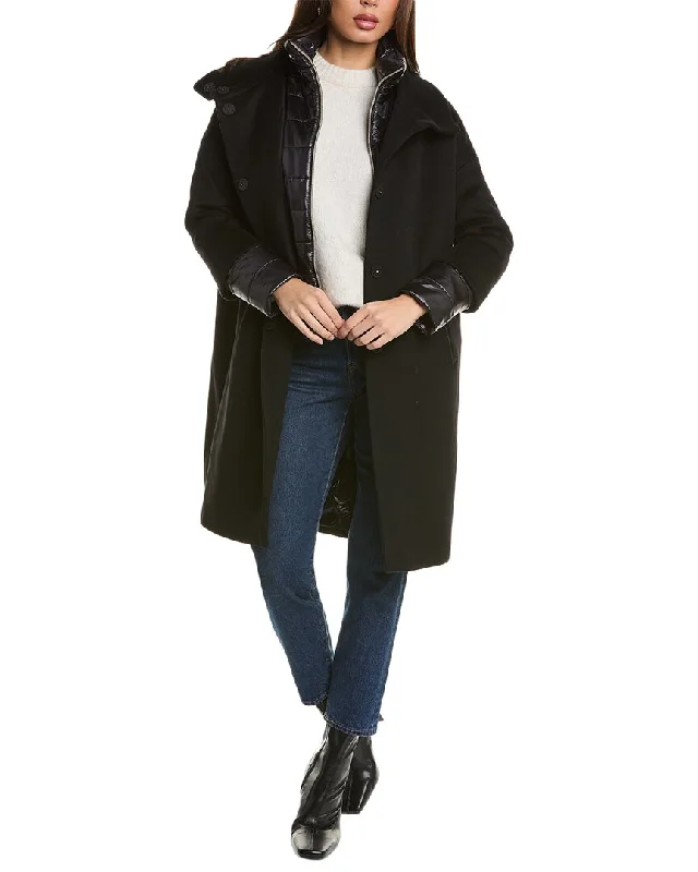 women's wrap coats -Herno Double-Front Wool Coat