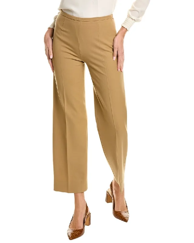 ladies' faux leather pants -Piazza Sempione Wool-Blend Pant