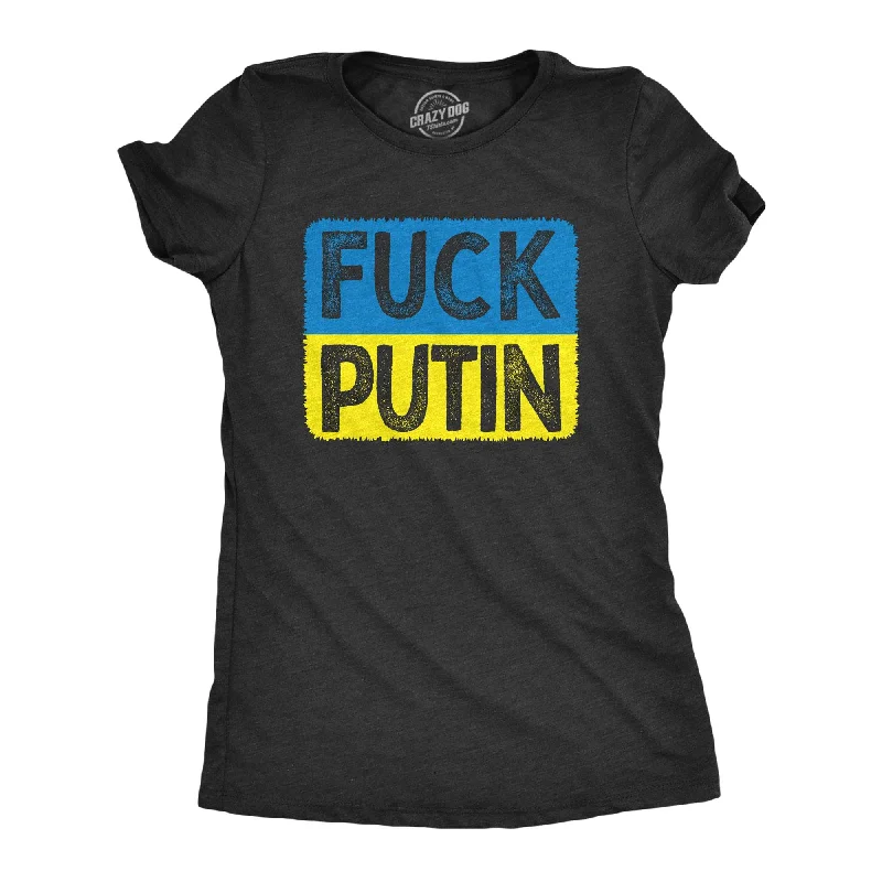 ladies' striped tops -Fuck Putin Women's T Shirt