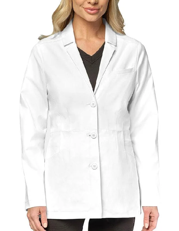 women's knitted coats -WonderWink Slate Women's Welt Pocket Lab Coat