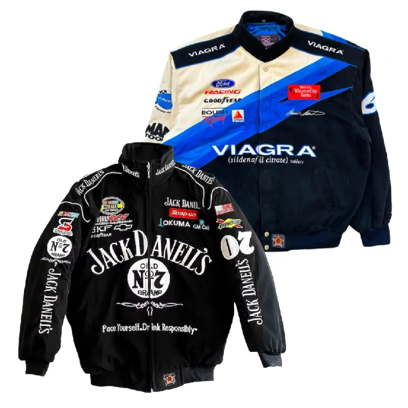 women's distressed denim jackets -25x NASCAR/RACING JACKETS