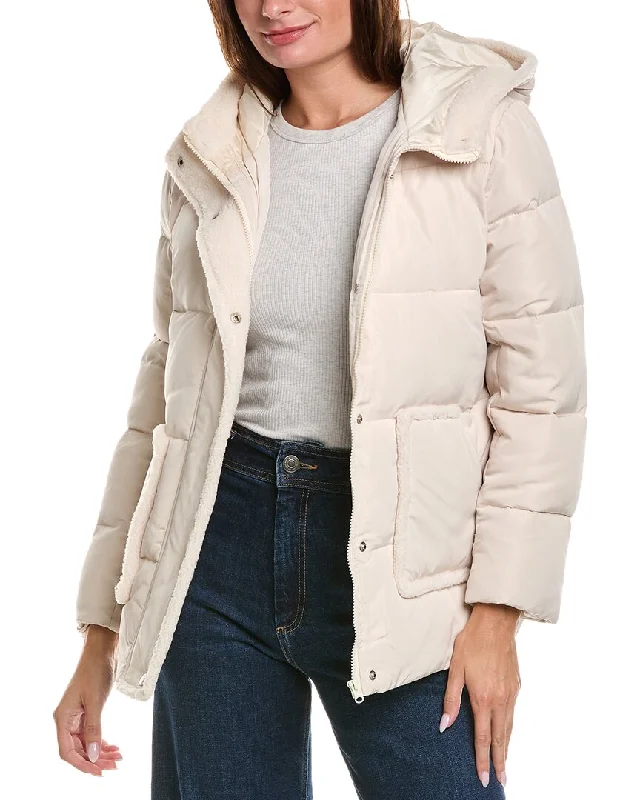 women's wool coats -Pascale La Mode Quilted Puffer Coat