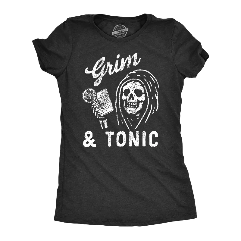 trendy keyhole tops for women -Grim And Tonic Women's T Shirt