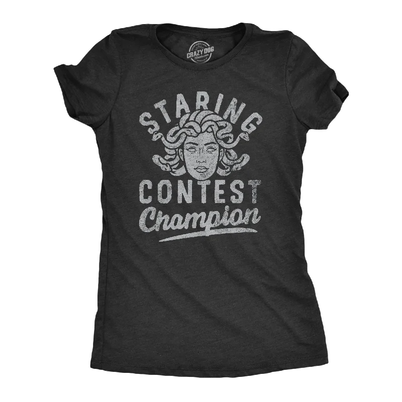 trendy balloon sleeve tops for women -Staring Contest Champion Women's T Shirt