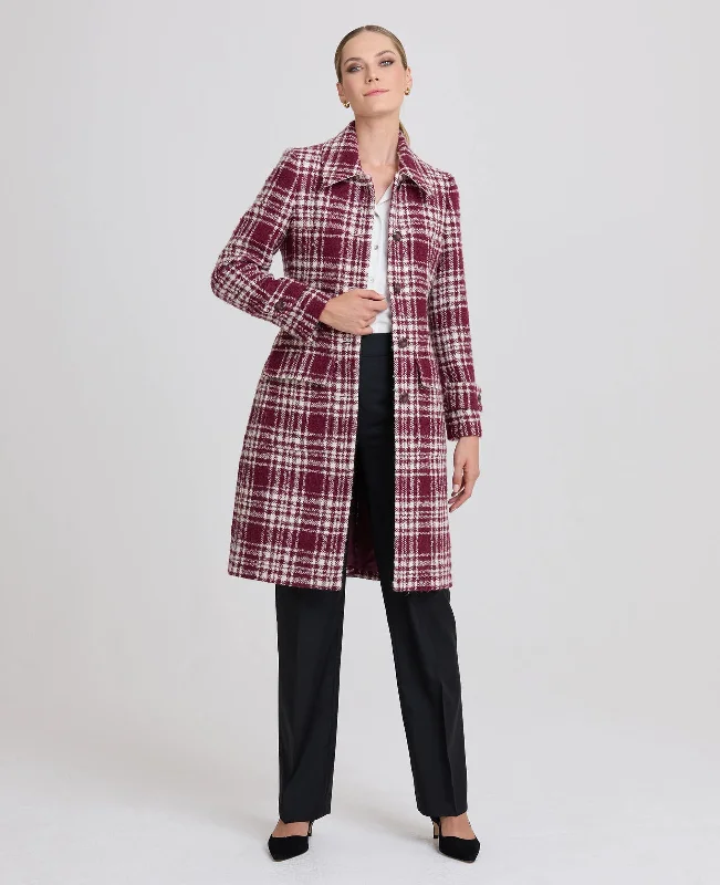 ladies' warm winter coats -The Gentlewoman Wool and Mohair Check Coat