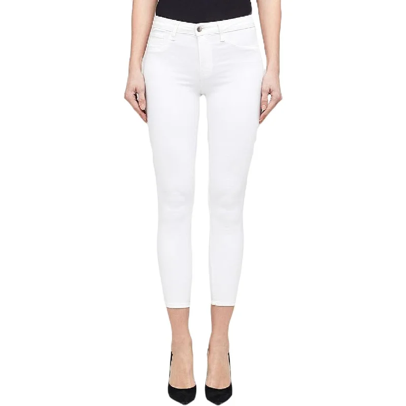 ladies' summer shorts -L'Agence Womens Margot High Rise Crop Skinny Pants