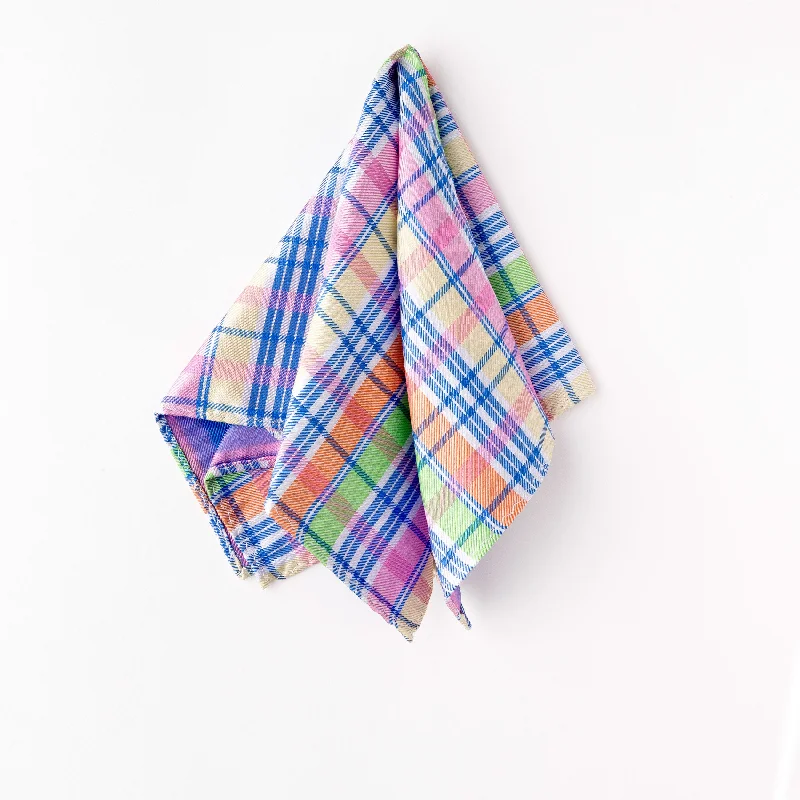 ladies' puff skirts -Light Plaid Pocket Square