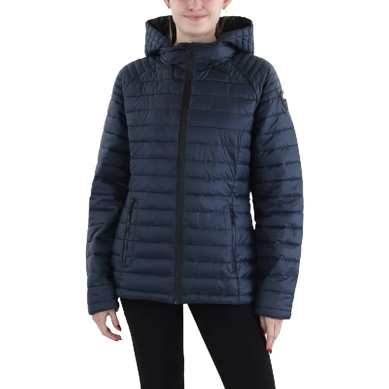 ladies' warm winter coats -Aurora Womens Quilted Short Puffer Jacket