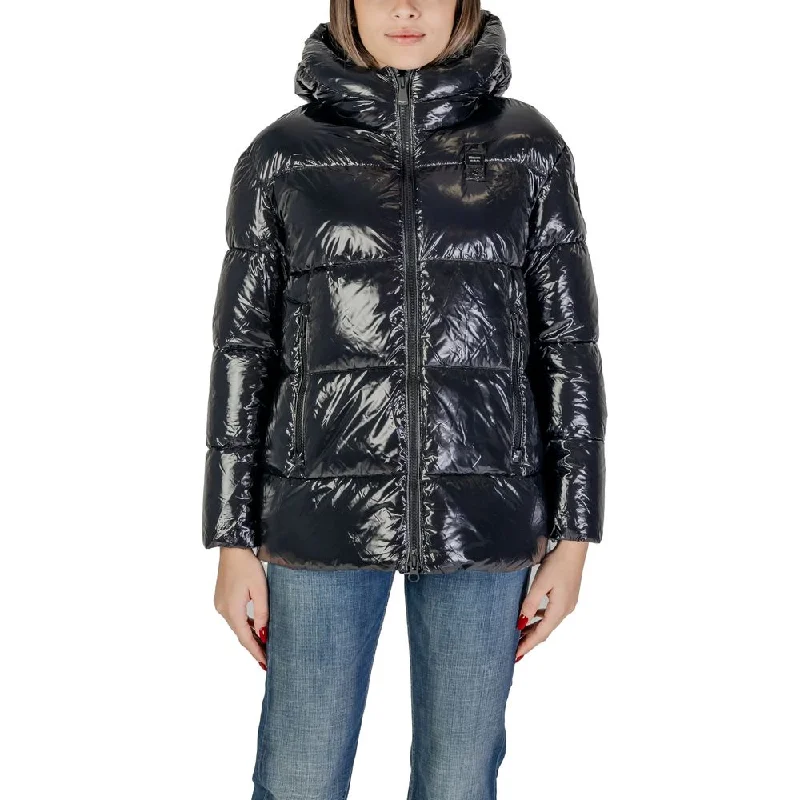 trendy waterfall blazers for women -Blauer  Polyamide Jackets & Women's Coat