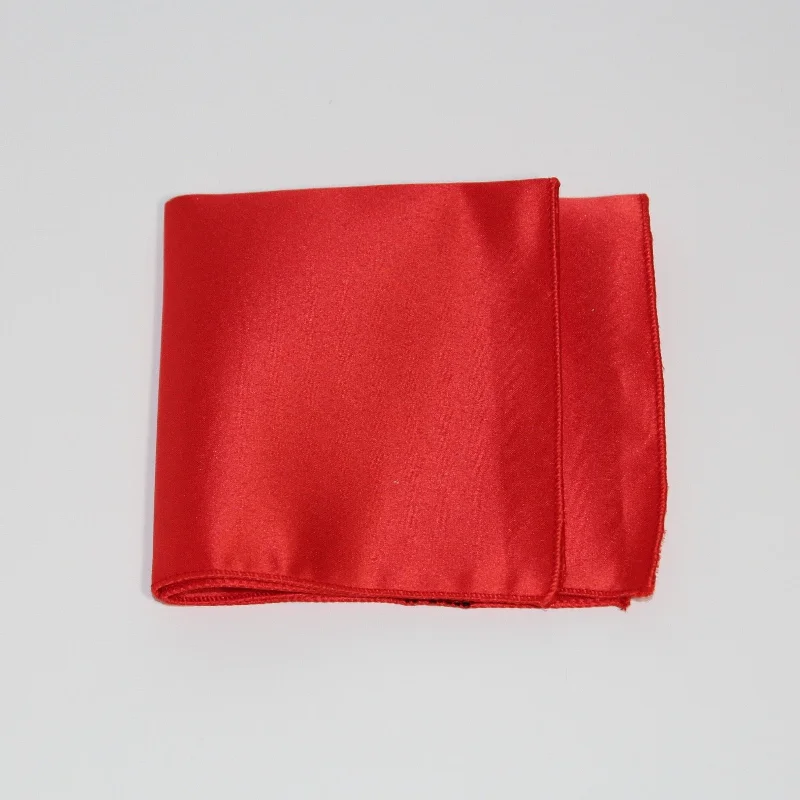 women's sporty joggers -Red Poly/Satin Pocket Square