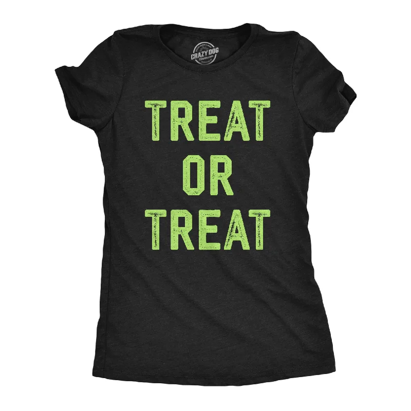 women's mesh sleeve tops -Treat Or Treat Women's T Shirt