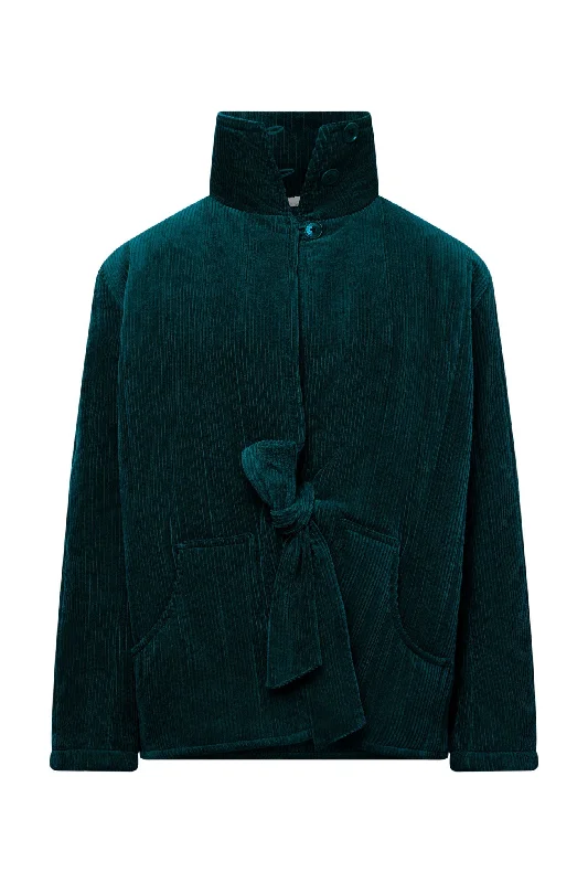 women's luxury fur coats -KENEILA COAT - Marine green