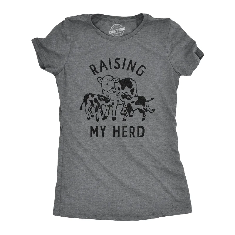 women's sheer tops -Raising My Herd Women's T Shirt