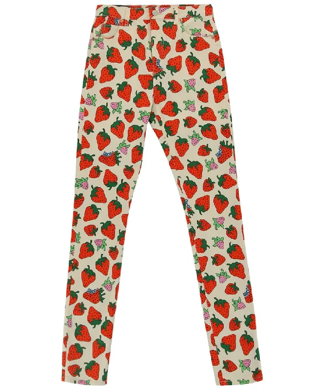 women's bootcut jeans -Gucci Strawberry Skinny Pant