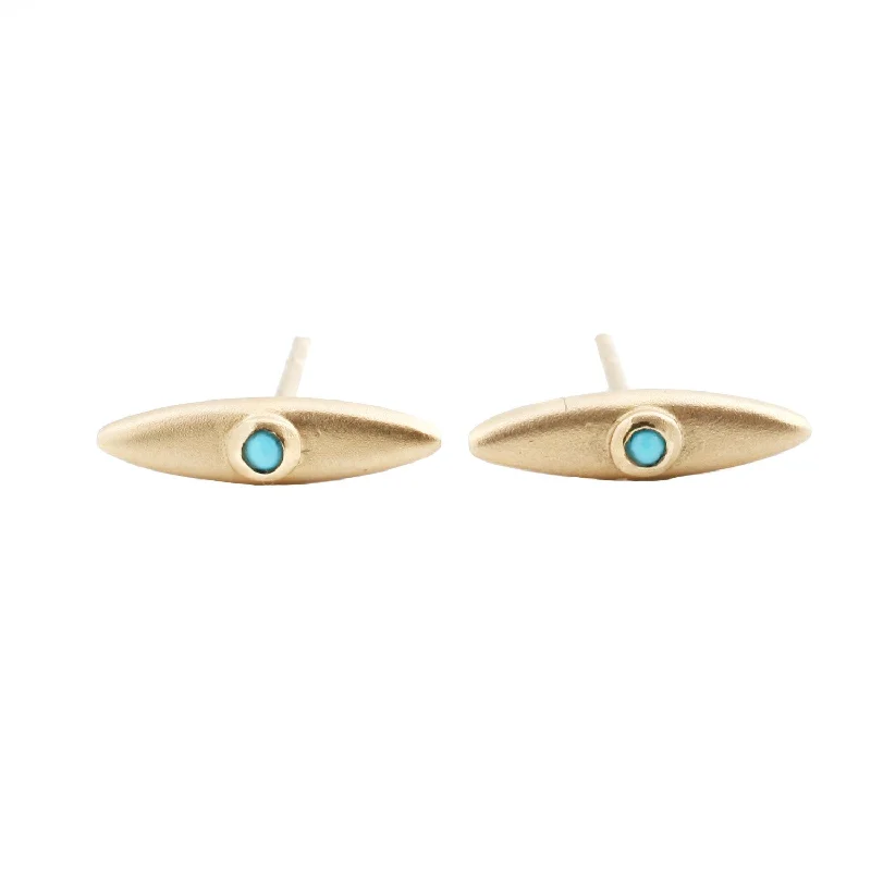 women's knotted earrings -Evil Eye Studs