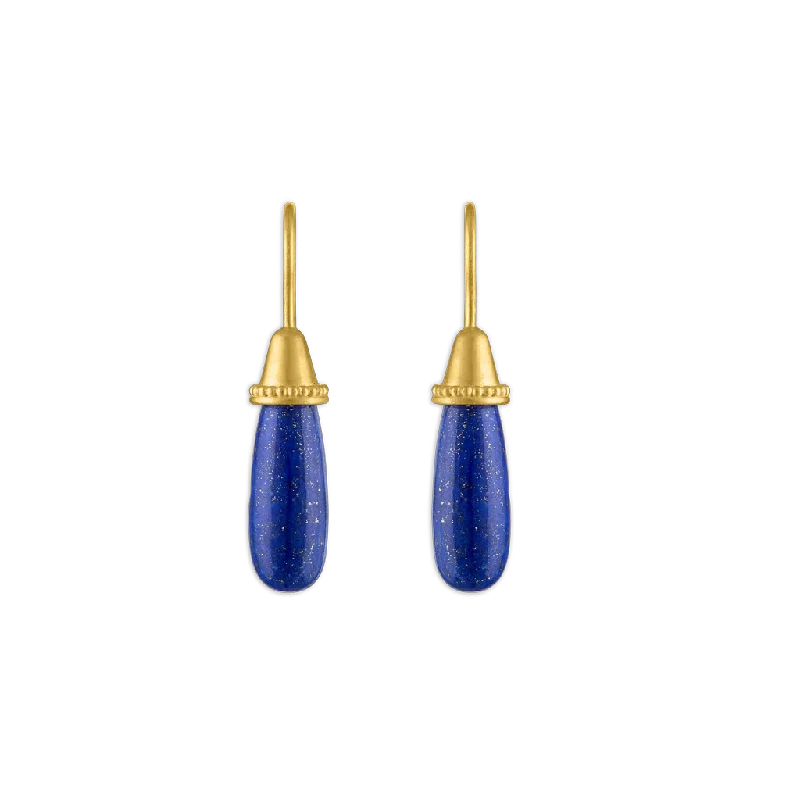 women's bohemian earrings -Lapis Pileus Earrings