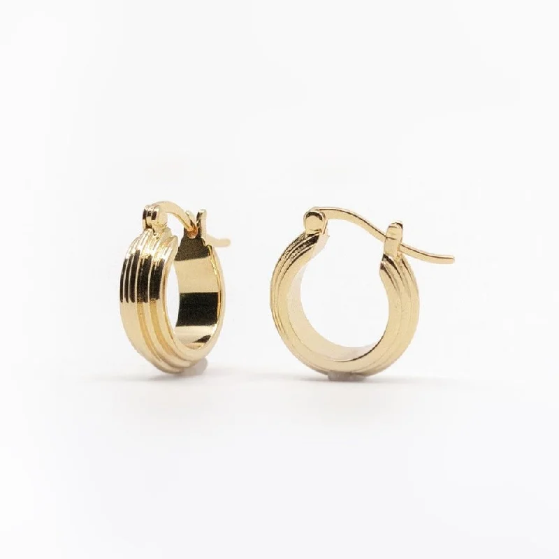 women's minimalist earrings -Olive Hoop Earrings in Gold