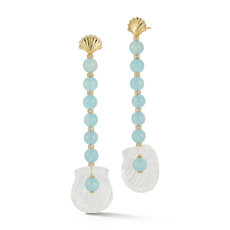 stylish chandelier earrings for women -Venus Dream Shell Earrings