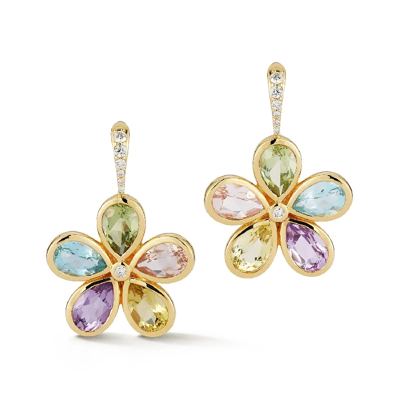 women's dangle earrings -Flower Burst Earrings