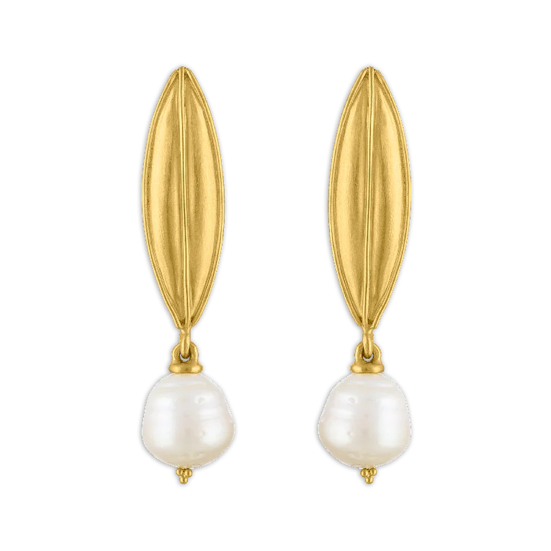 elegant earrings for women -Laurel South Sea Pearl Earrings