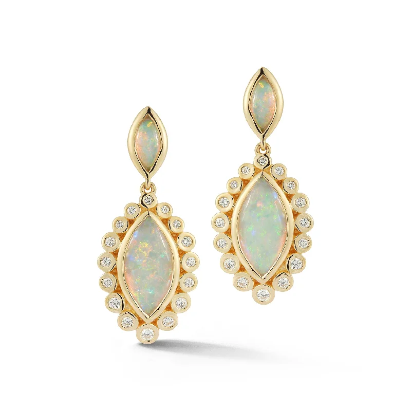 women's acrylic earrings -Opal Drop Earrings