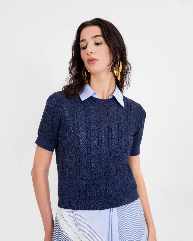 women's wrap tops -Diane Knit Top