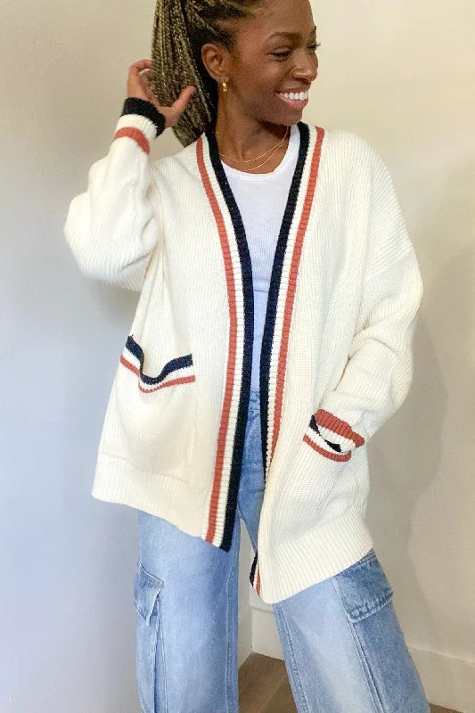 women's chiffon tops -Oversized Knit Cardigan