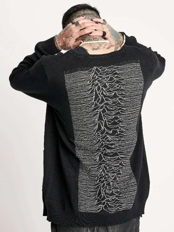 ladies' ruffled tops -Unknown Pleasures Cardigan