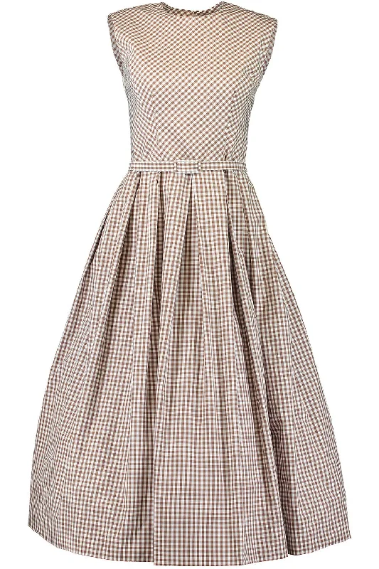 women's color block dresses -Belted Day Dress