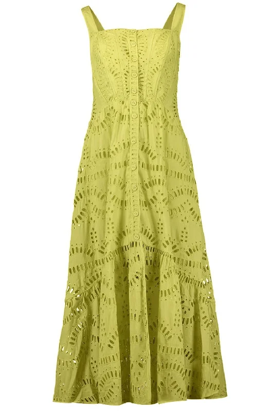 women's denim dresses -Nissy Dress - Lime Punch