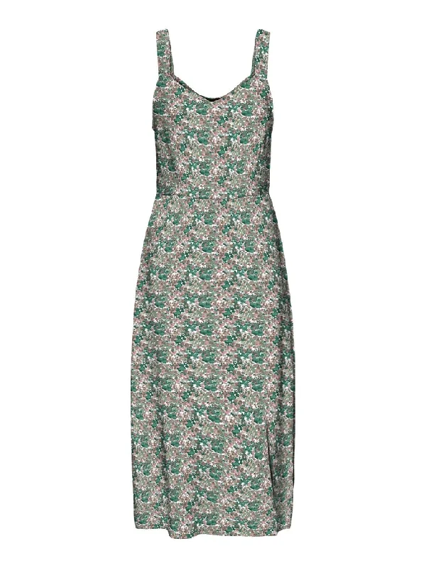 stylish dresses for women -Easy Strap Calf Dress - Sea Moss Print