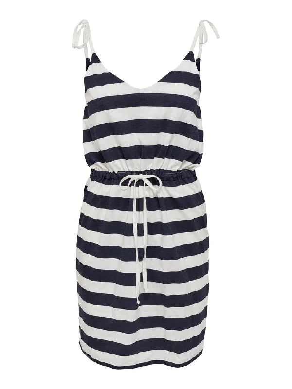 women's A-line dresses -May Stripe Singlet Cotton Dress