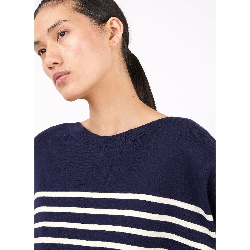 ladies' baby doll dresses -Breton Stripe Jumper | Women | Navy x Ecru