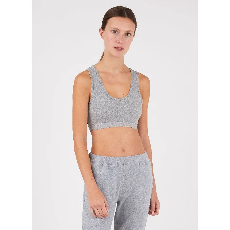 ladies' mermaid dresses -Crop Top | Women | Grey Marl