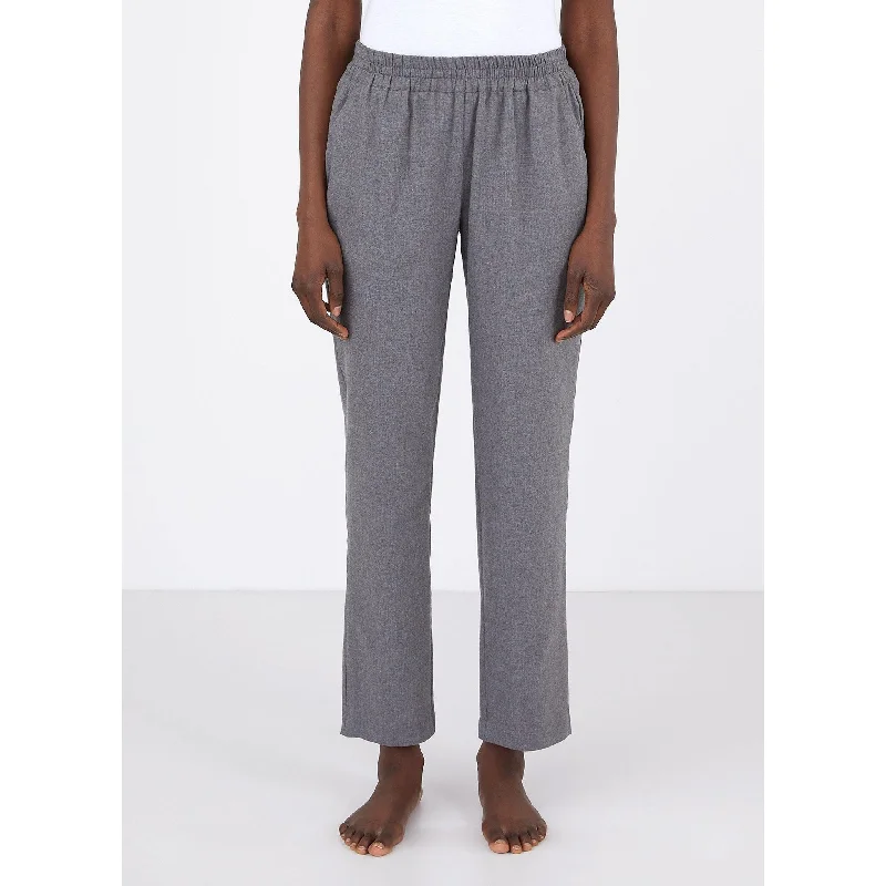 ladies' fitted dresses -Pyjama Trouser | Women | Mid Grey Melange