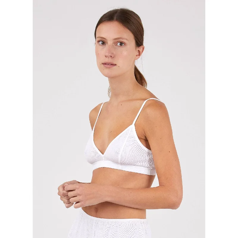 ladies' smocked dresses -Triangle Bra | Women | White